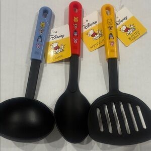 Disney Winne the Pooh Cooking Utensil Trio - Blue, Red, Yellow